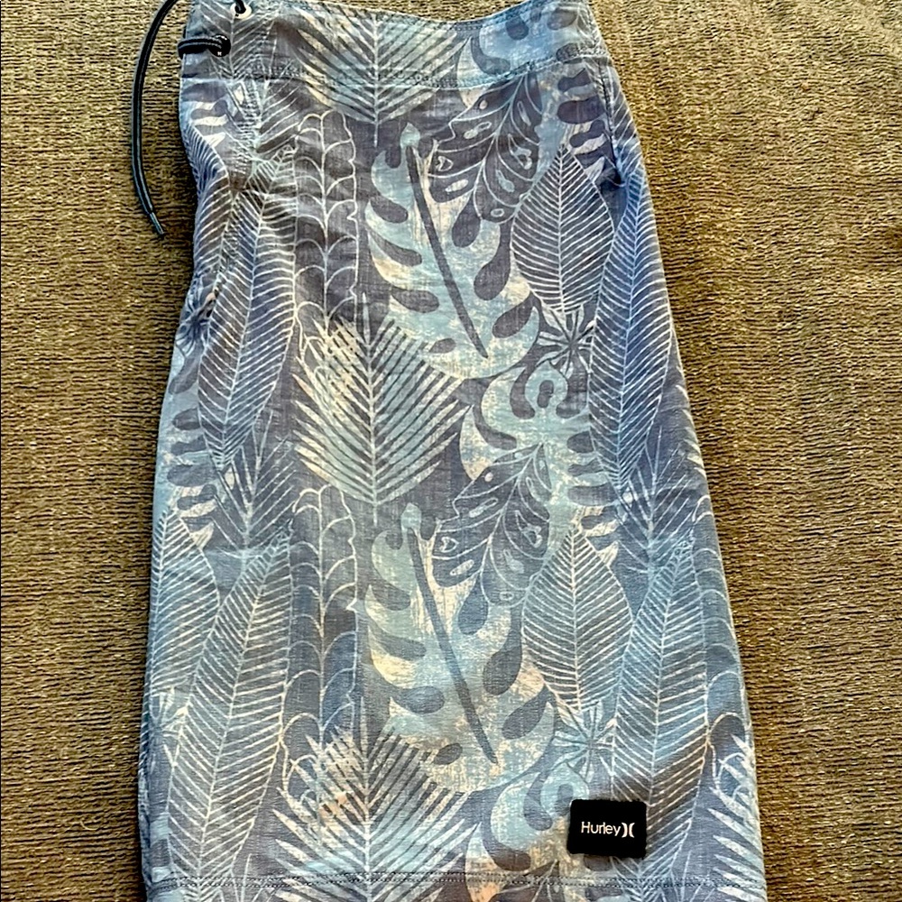 Hurley Blue Leaf Print Board Shorts